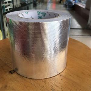 China Twill Plain Woven Reinforced Aluminum Foil Tape 0.1mm-1.0mm wholesale