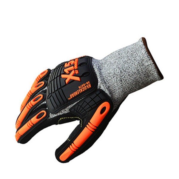 13 HPPE Knitted Cut Resistant Mechanic Gloves with Sandy Nitrile Coating CE EN388 4543