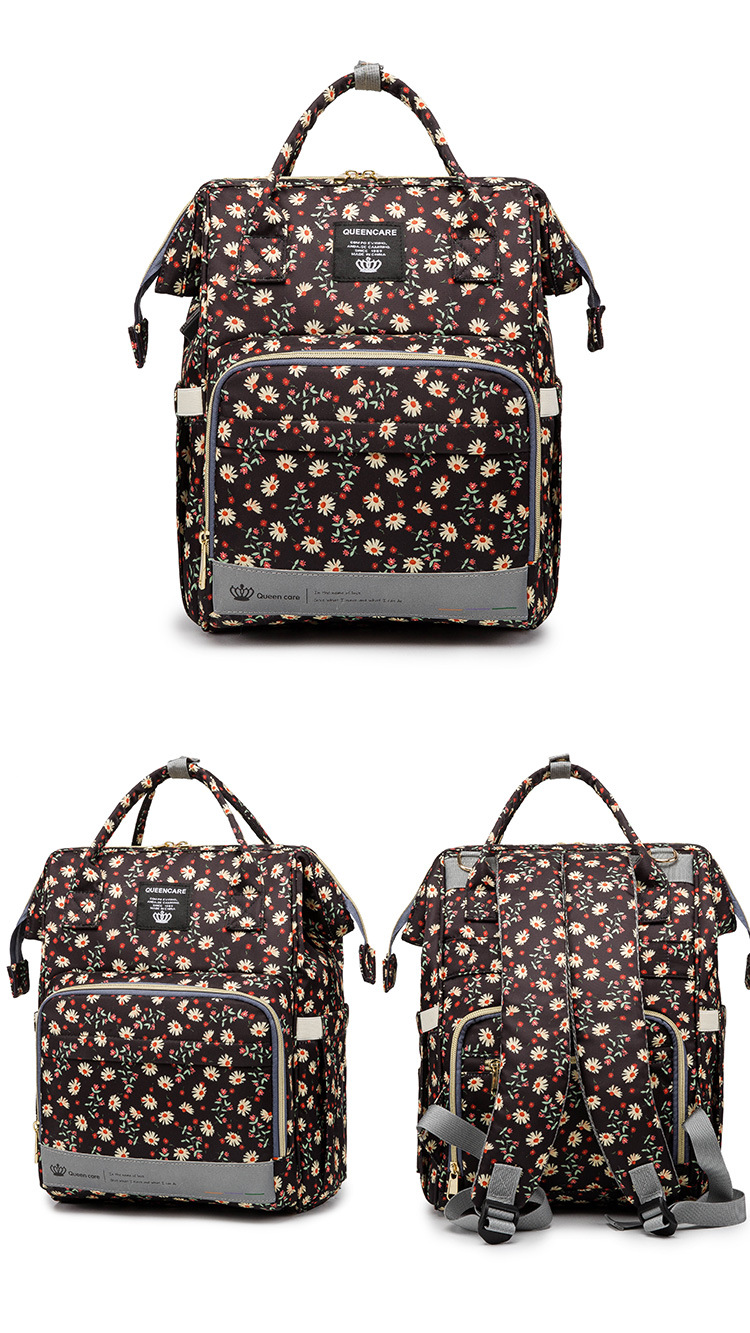 Factory Hot Sell Mommy Outdoor Travel Baby Diaper Bags Large Capacity with Kids Stroller Strap Backpack for Mom Mochila