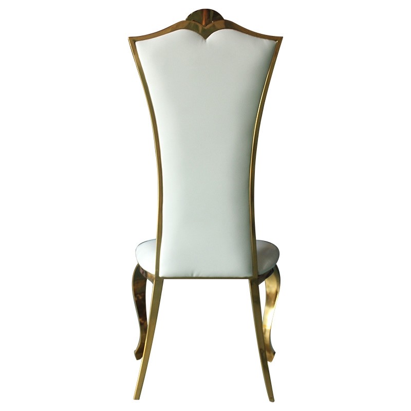 Precious Tall White Bridal Chair Tufted Button Back For Wedding Reception