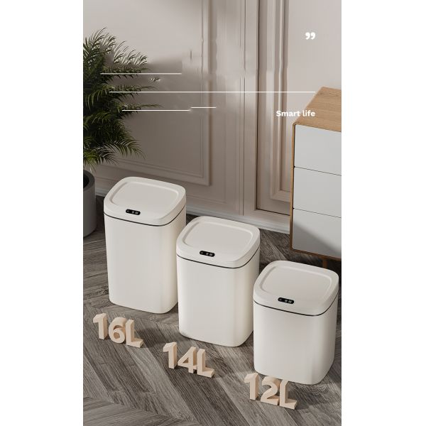 14L Slim Smart Sensor Trash Can Electric Automatic Plastic Garbage Bin Office Kitchen Home Rubbish Dustbin