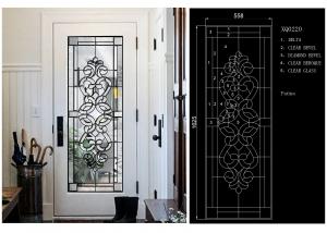 China Fashion Tempered Decorative Glass Panels Wood Grain Clear Tinted  Black Patina wholesale