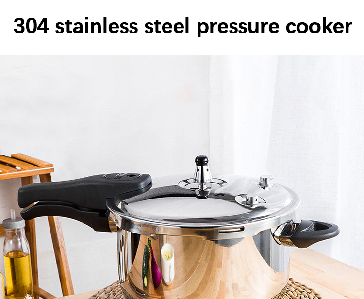 Multiple Sizes Kitchen Pressure Cooker Silver Soup Pot 18/8 Stainless Steel