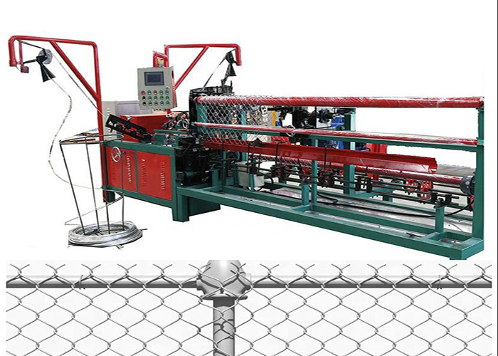 Steel Diamond Mesh Fencing Machine / Automatic Chain Link Fencing Machine 380V