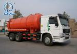 New Self Dumping Sanitation Garbage Truck / Sewage Suction Truck 6x4 336hp For