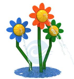 China Sunflower Water Splash Pad 3.0m Height Children Water Play Equipment wholesale