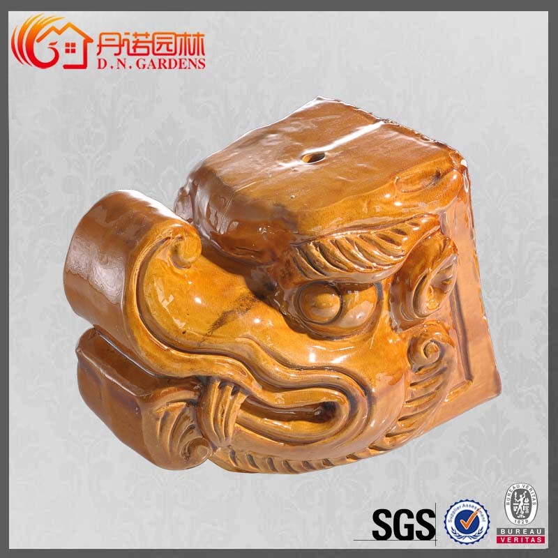 Buddhist Dragon Chinese Roof Ornaments Tile Figures Ceramic Glazed