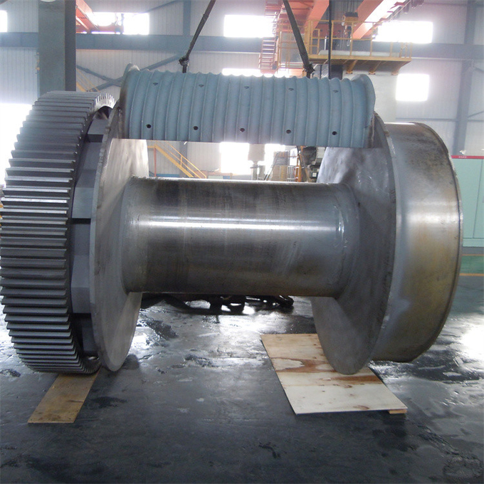 Lifting Crane And Pulling Equipment Cable Winch Drum With Lebus Sleeves