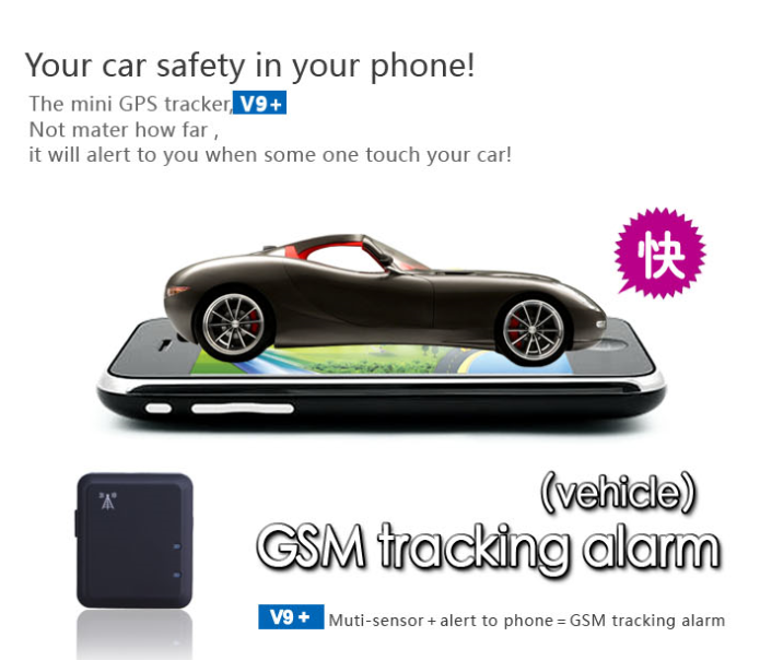 GSM alarm tracker for vehicle bicycle asset with noise vibration sensor alarm rf-v9+