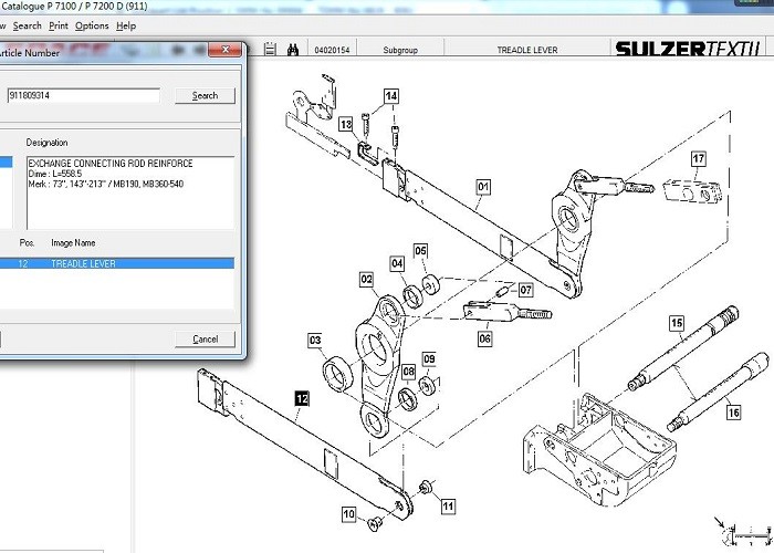 Treadle Lever Sulzer Weaving Loom Parts Exchange Connecting Rod Reinforce