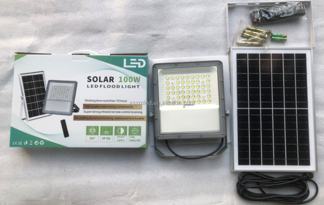 Die Cast Aluminium Solar Flood Light Outdoor OEM ODM Dusk To Dawn Lamp With Remote