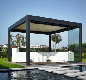 China Mechanisms Garden Bioclimatic Aluminium Pergola Easily Assembled wholesale
