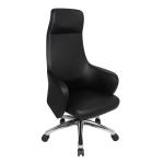70mm Cylinder Swivel Leather Adjustable Height Office Chair SGS BIFMA