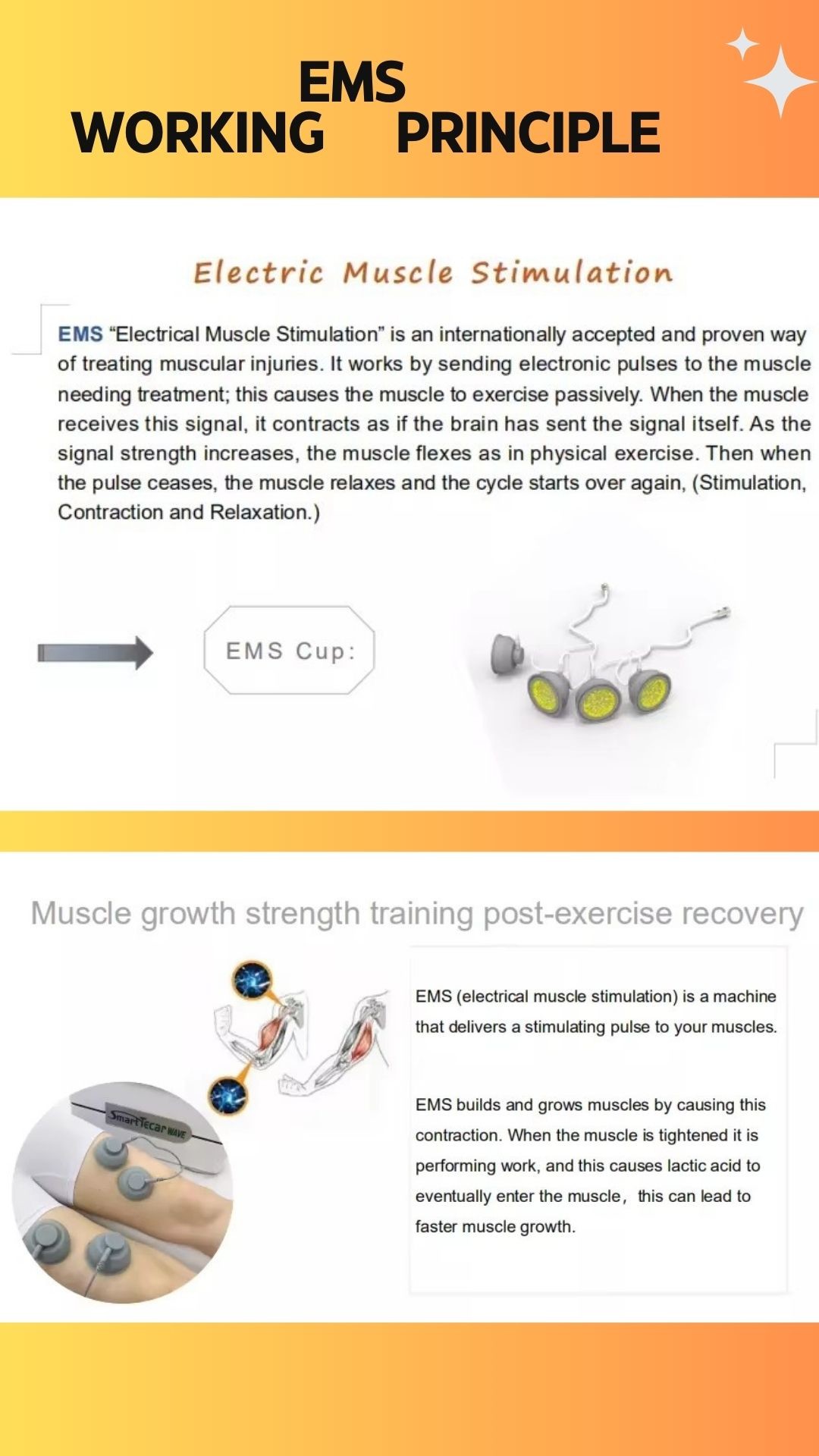 Energy 5-200 MJ 3in1 Smart Tecar Wave Machine for Shockwave Therapy and RET CET Treatment
