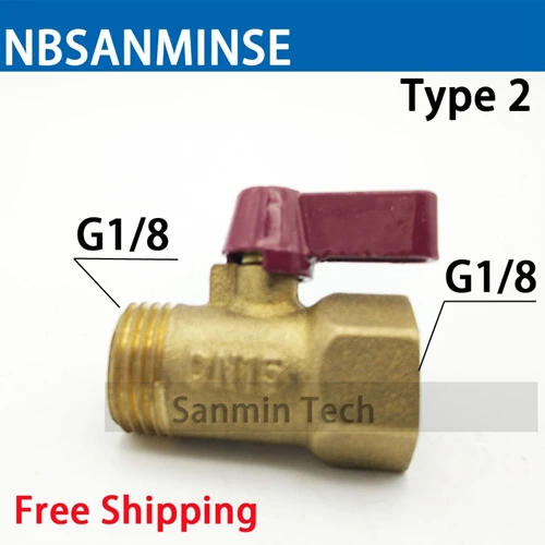 Ball Valve Air Compressor Parts G 1/2 G 1/8 1PC High Quality NBSANMINSE