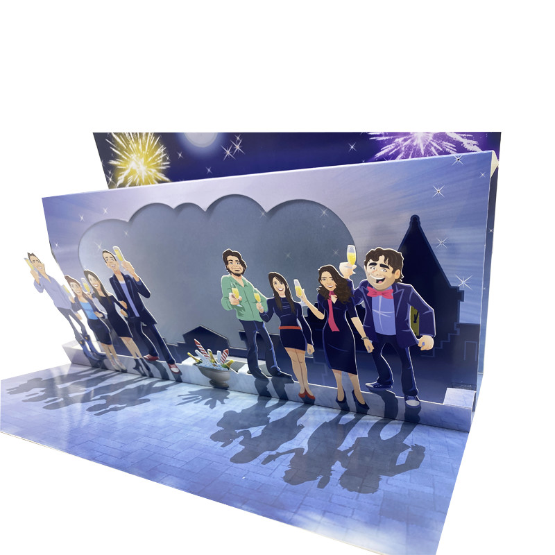 Customized Graduation Pop-Up Musical LED 3D Cards with Paper Surface Finishing