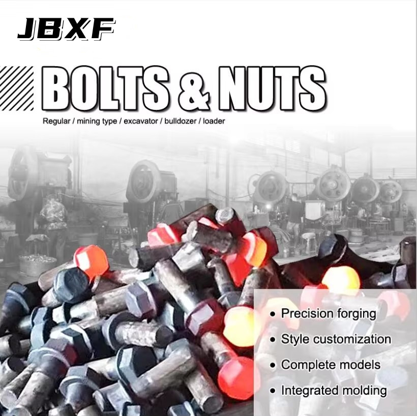 Metric Bolt M12-M30 With Hex Head And Metric Thread Excavator Fasteners