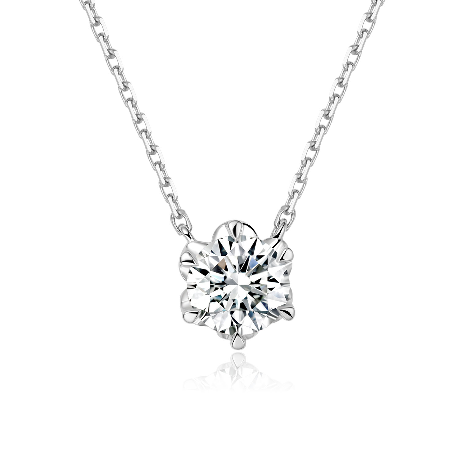 Fashion Style 18k Gold Lab-Grown Diamond Pendant individuality Pendant White Diamond jewelry Special Shape Pendant