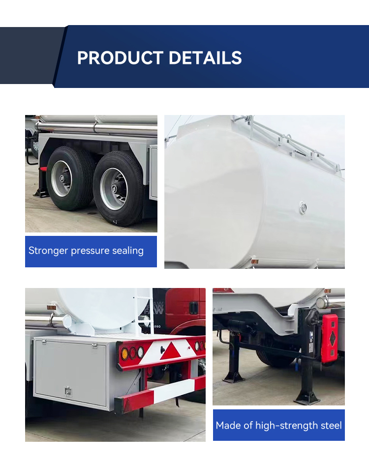 Carbon Steel 245 Chemical Liquid Tank Semi Trailer With 2 Axles 5000L Fuel Tank Trailer