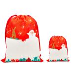 Single Sided Sublimation Christmas Bags Blank Heat Transfer Christmas Burlap