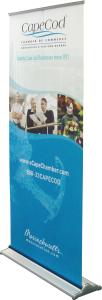 China Promotional Retractable Banner Stands Fabric Roller W 83 * H 200 Cm Visual Size wholesale