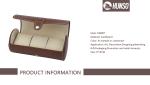 Vintage Leather Watch Roll Travel Case Stamping For 3 Watches Heat Transfer