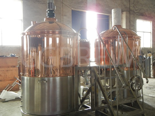 2HL red copper commercial craft beer brewing systems for sale
