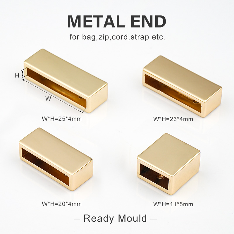11 20 23 25mm Metal Zipper End Stopper Customized Rose Gold Silver Zip End for Handbag