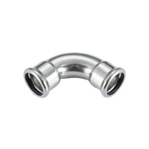 China 316L 304L 304 M Profile Stainless Steel Press Pipe Fittings 45 Degree Elbow DVGW W534 wholesale