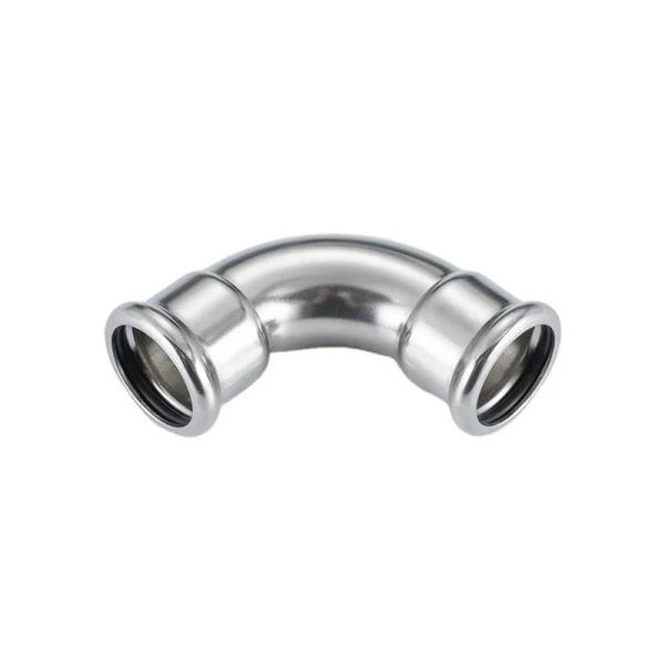 316L 304L 304 M Profile Stainless Steel Press Pipe Fittings 45 Degree Elbow DVGW