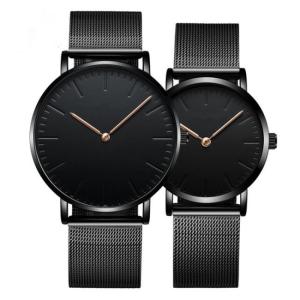 China 36mm 44mm Quartz Watches For Couple 0.78 Inch Stainless Steel Mesh Strap wholesale
