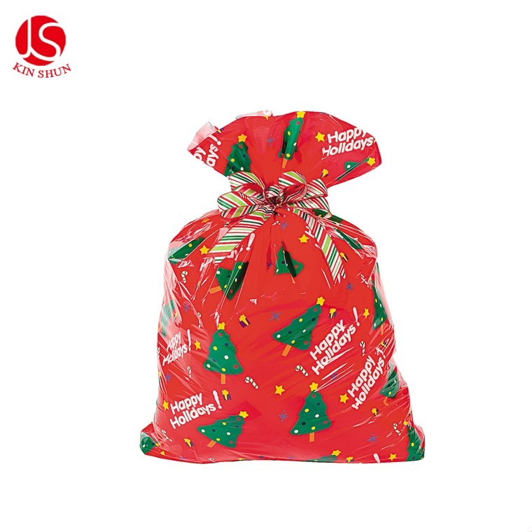 Colorful Plastic Gift Wrap Bags For Christmas Party