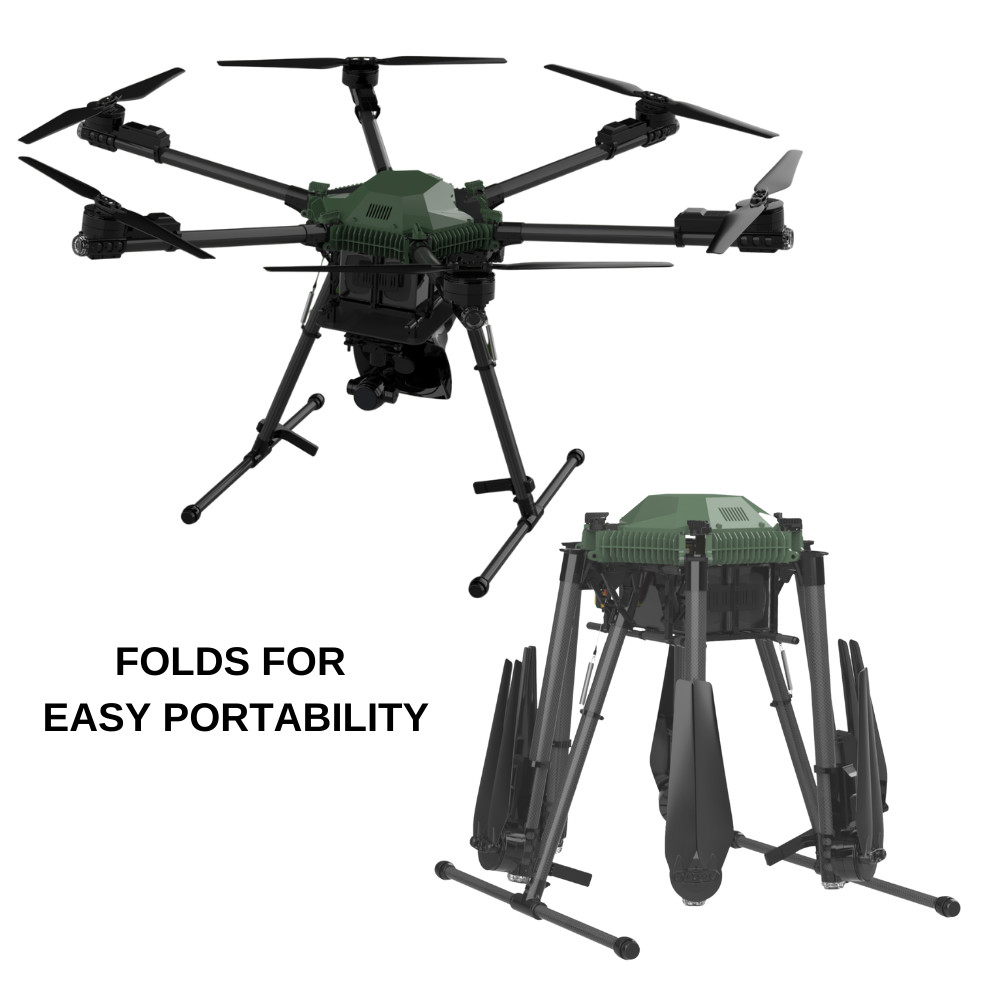 Custom Military UAV Drones 15KM Flight Distance Heavy Weight Lifting Drone With Camera HXF600
