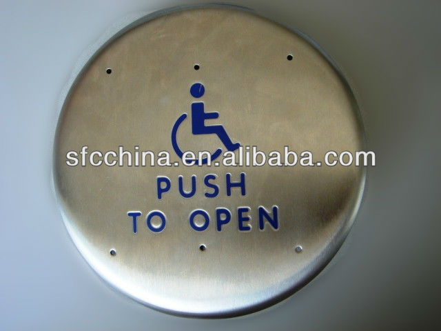 Anti-theft 4.5" square push to open or push to exit switch for Handicap door push button