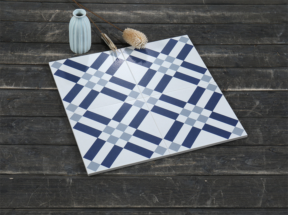 200x200mm waterproof Wall Ceramic Rustic Tiles For Balcony And Blue And White Indoor Floor Tiles For Bathroom