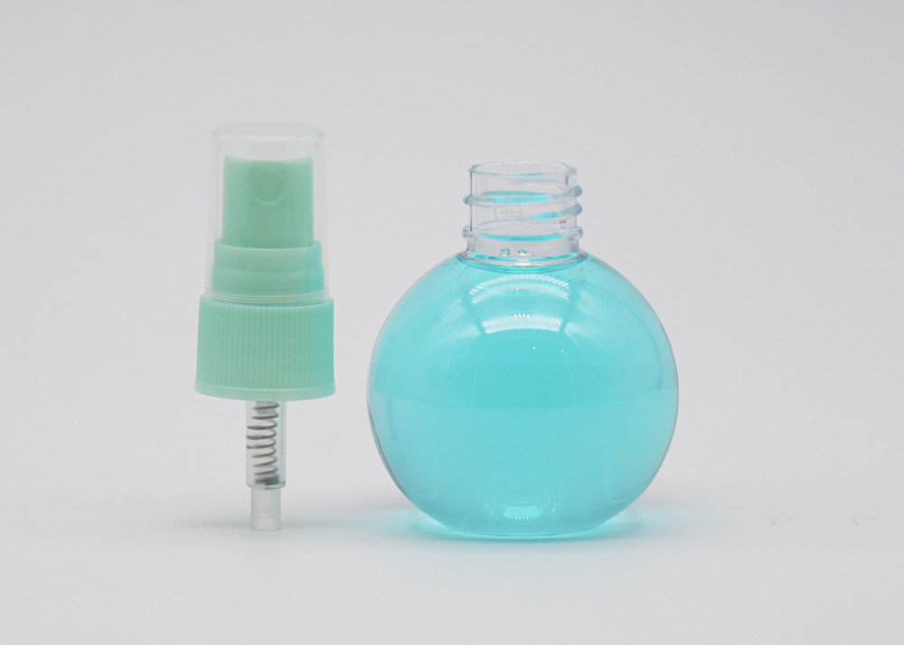 Ball Shape Fine Mist Spray Bottle 30ml Empty Crystal Green Color