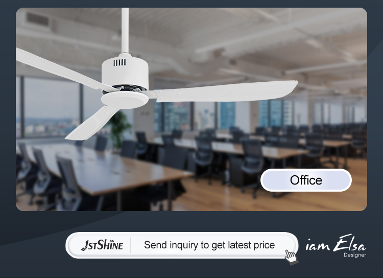 Modern Style 50 Inches Iron Blades Metal Ceiling Fan with Remote Control from 1stshine