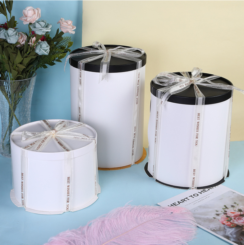 Personalized Design Paper Sweet Box 6 8 Inch Big Tall With Ribbon