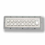IP65 / IK07 Waterproof USB Stainless Steel 17 Keys Backlit Keypad Industrial