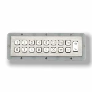 China 17 Keys Metal KeyPad Stainless Steel Industrial Numeric Keypad Customized wholesale