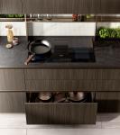 Classic Sleek Design Wood Veneer Kitchen Cabinet Tailored Customized Color