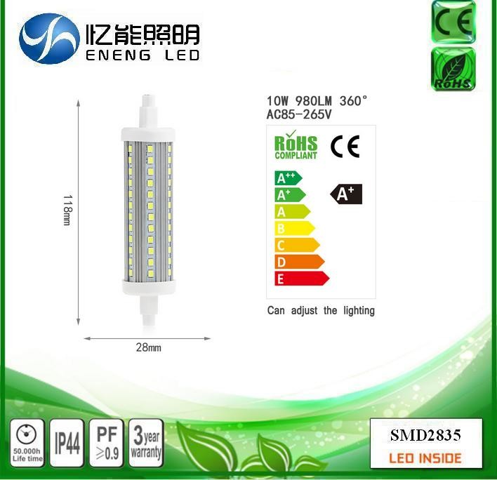 360 degrees 15W dimmable led R7S J118mm 360 degree angle 118mm LED R7S ligh replace halogen lamp AC200-240V CE ROHS