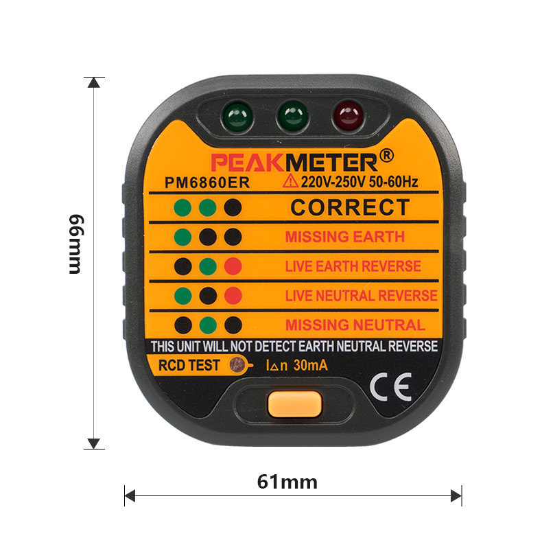 110 / 230V Electric Socket Tester Automatic Electricity Diagnostic Detector