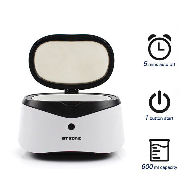 Home Use Compact Ultrasonic Cleaner , Ultrasonic Eyeglass Cleaner ABS Housing