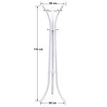 White Metal Tube Coat Hanger Stand / Tubular Frame Steel Coat Rack Stand