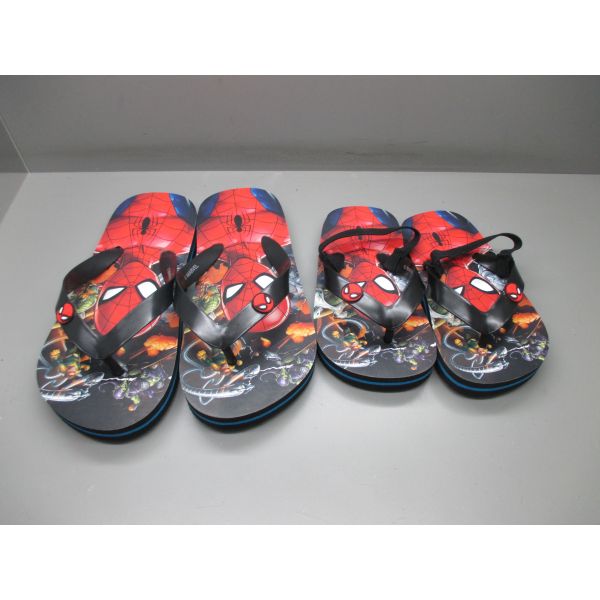 Spider Man Design Childrens Flip Flops Kids Character Sandals Customizable