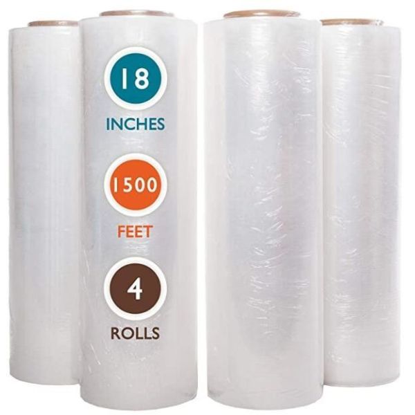Mini Stretch Packing Wrap With Handle For Pallet Wrap, Moving Supplies, Industrial Strength - Clear Film