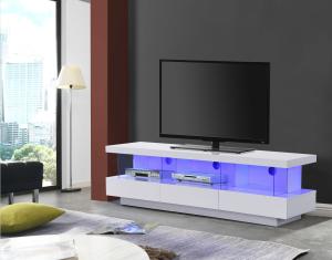 China Wood Panel Living Room TV Console Cabinet White Lacquer TV Stand wholesale