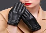 Thick Mens Leather Gloves Touch Screen Jacquard Technology CE Approved