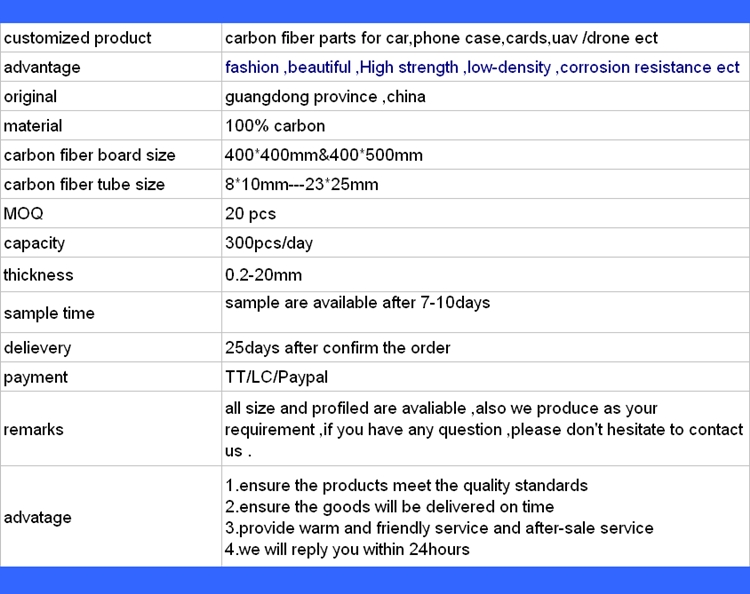 400*500mm 3K Twill Glossy Carbon Fiber Board